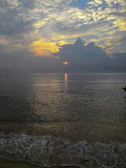 2019. Vietnam. Phu Quoc Island. Beach at sunset