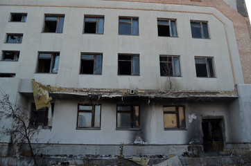 Abandoned construction site of hospital. Abandoned at 1991,during Ukrainian undependence crisis. Kiev,Ukraine