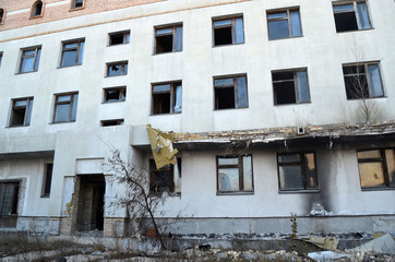 Abandoned construction site of hospital. Abandoned at 1991,during Ukrainian undependence crisis. Kiev,Ukraine