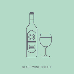 Wine glass and background on white