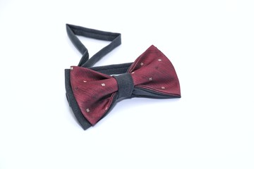 red bow tie isolated on white