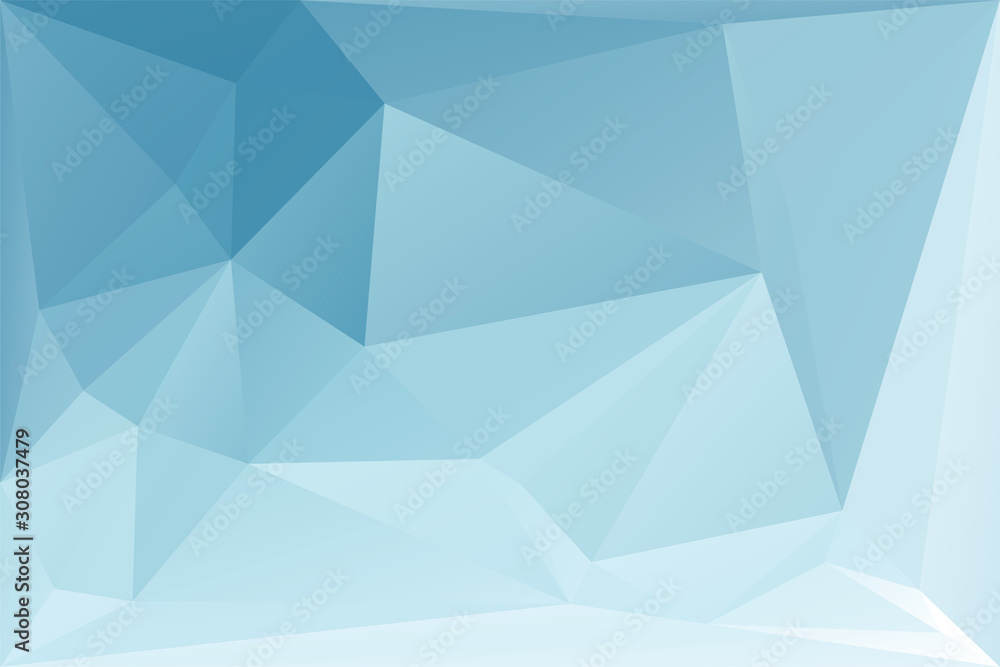 Wall mural abstract geometric background with triangles. vector polygonal texture background. light blue abstra