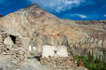 Ladakh, India - Jun 29 2019 - Chilling Village in Leh, Ladakh, Jammu and Kashmir, India. Chilling Village which is one of the biggest villages (with about 30 families) in Hemis National Park.