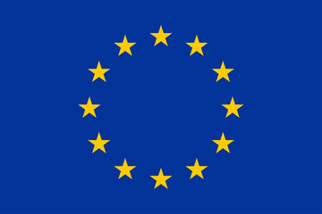 European Union official flag. Flat Vector Illustration EPS 10