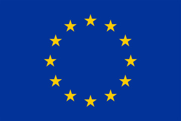 European Union official flag. Flat Vector Illustration EPS 10