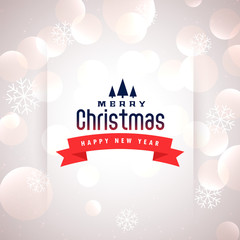 beautiful merry christmas festival shiny card design