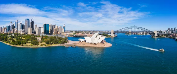 Washable wall murals Sydney Aerial View of Sydney, Australia. Drone shot. Panorama.