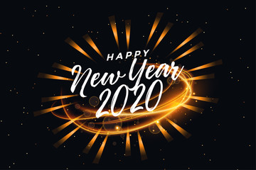 happy new year abstract glowing light background
