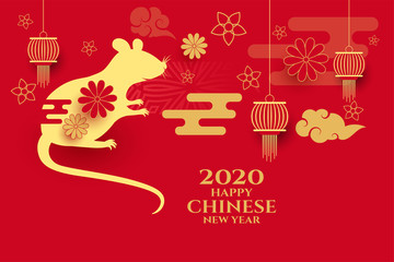 year of the rat background for chinese new year