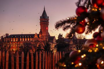 LUXEMBOURG CITY / DECEMBER 2019: Celebrating the Christmas time in the city
