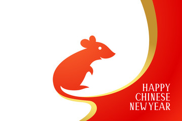 happy chinese new year of rat elegant background