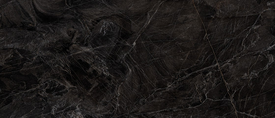 Luxurious Dark Gray Agate Marble Texture With Brown Veins. Polished Marble Quartz Stone Background...