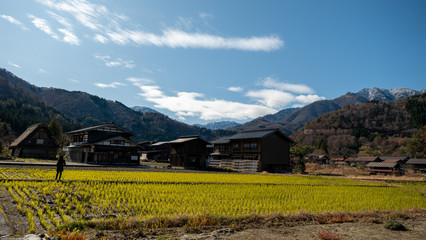 Obraz premium Traditional and historical Japanese village Shirakawago in summer