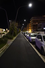 Pescara Coast by Night in Abruzzo, Italy