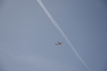 Flying Airplane in the Sky