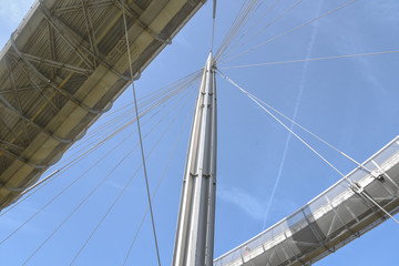 Ponte del Mare in Pescara by Morning with Pedestrian and Bicycle Path