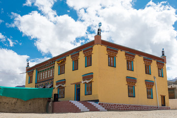 Ladakh, India - Jul 14 2019 - Chushul Monastery (Chushul Gompa) in Chushul, Ladakh, Jammu and Kashmir, India.