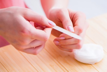 Beauty products nail care tools pedicure closeup