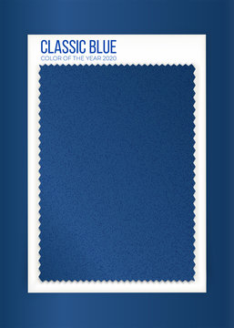 fabric sample swatch textile vector. classic blue
