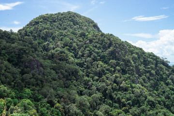 Island mountain of Bohey Dulang in Semporna, Borneo, Sabah.