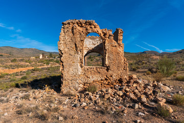 ruined building near the town of Fondon (Almeria)
