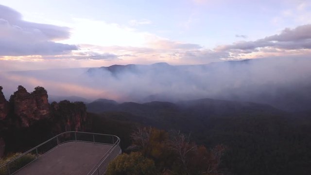 Way above the Jamison Valley in the Blue Mountains where the Three Sisters call home.