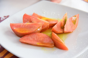 Tomatoes Spices in the Plate