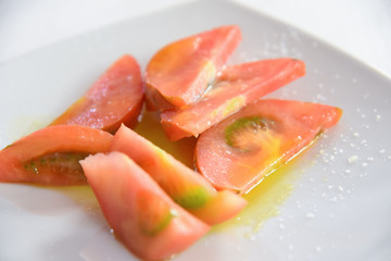 Tomatoes Spices in the Plate