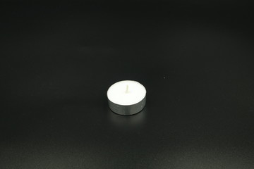 candles on black background