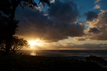 Naklejka na ściany i meble Hawaii - Sonnenaufgang