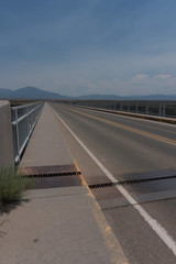 Fototapeta premium Vertical Rio Grande Gorge bridge in New Mexico.