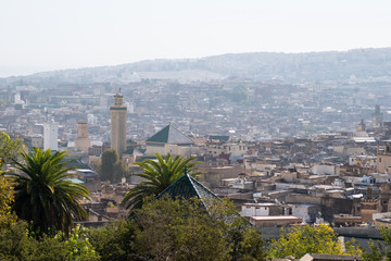 Obraz premium View over Fez medina, Morocco