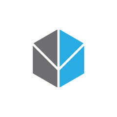 abstract simple geometric box go vector