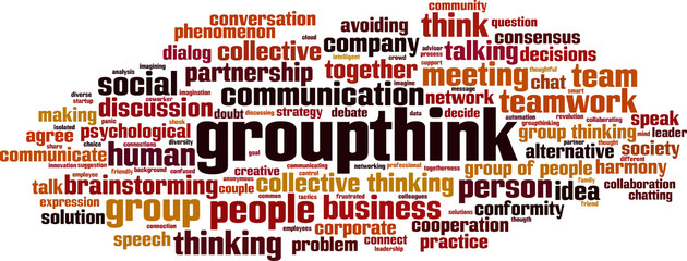Groupthink word cloud
