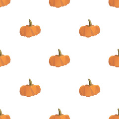 Pumpkin triangle shape seamless pattern backgrounds. Wrapping paper template. Polygonal design illustration.