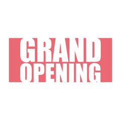 red vector banner grand opening