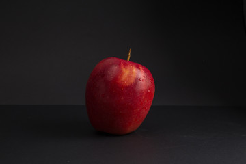 close view of two red Apples  fruit