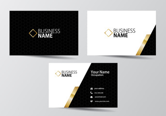golden business card. visiting card template