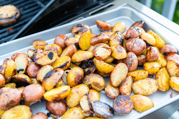 Grilling potatoes