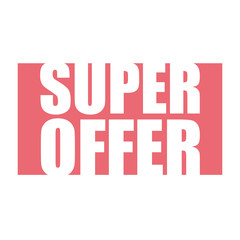 Naklejka premium red vector banner super offer