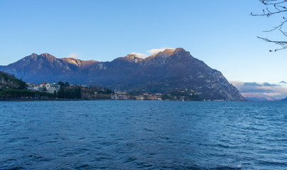 Town of Lecco, Italy in December time