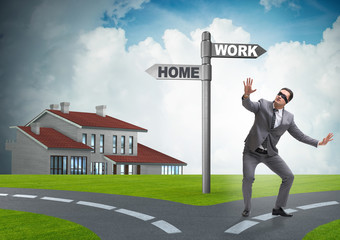 Work life or home balance business concept