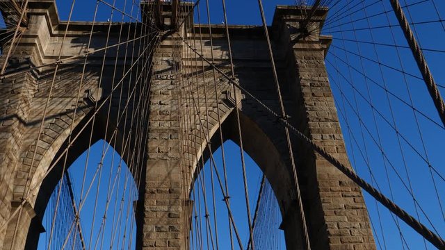 Crossing the Brooklin Bridge on foot