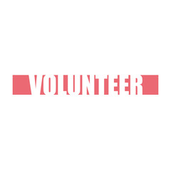 red vector banner volunteer