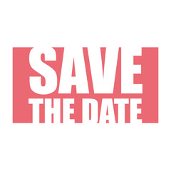 red vector banner save the date