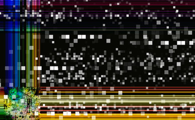 Fototapeta premium Abstract bright background futuristic technology collage design