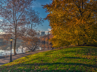 Central Park, New York City at the lake