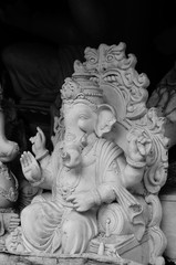 Statue of Lord Ganesha Made from plaster of Paris without color