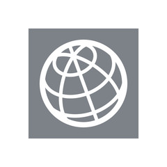 Obraz premium The globe icon. Globe symbol. Flat Vector illustration