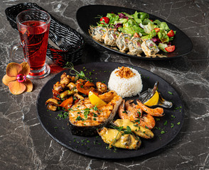 asian set in the restaurant